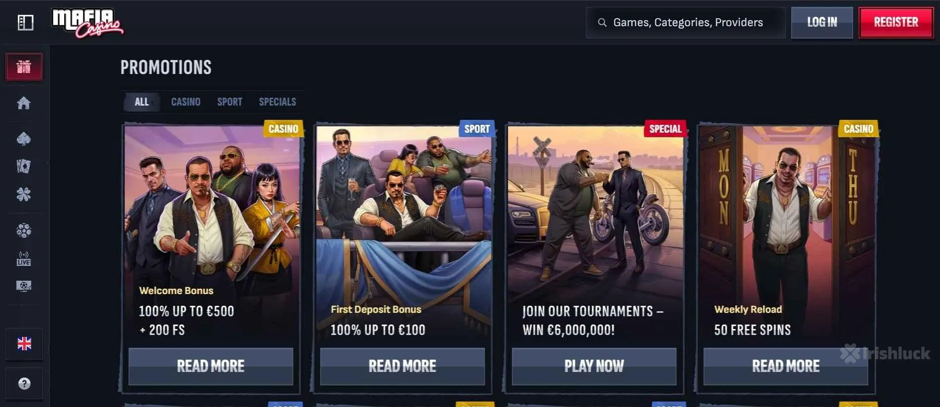 Mafia Casino — Homepage